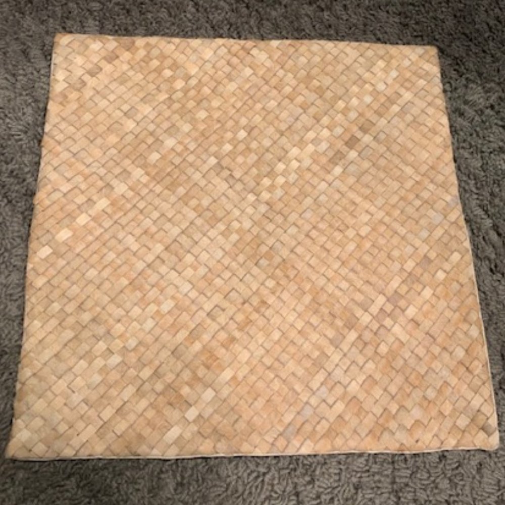 Williams Sonoma Woven Leather/Hide Euro Sham